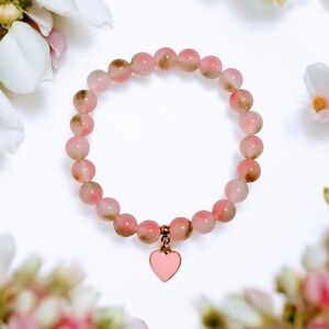Chalcedony Bracelet With Charm